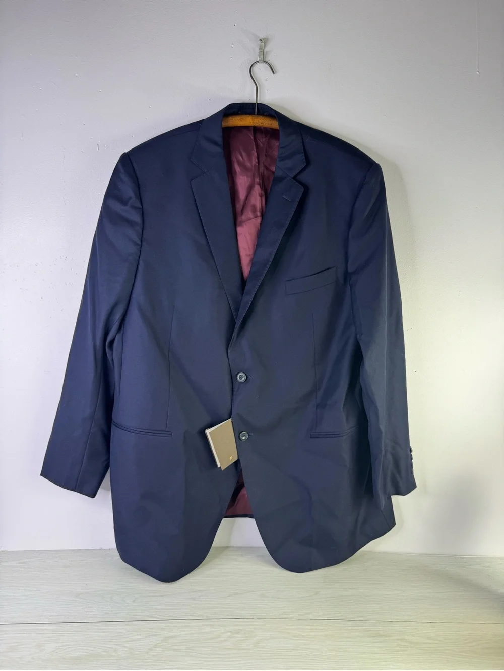 J. Hilburn Classic fit Navy Revenge Solid Blazer Made in Italy NWT Sz. 48 L